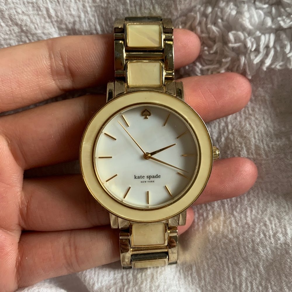 Kate Spade Gramercy Gold + Mother of Pearl Watch S